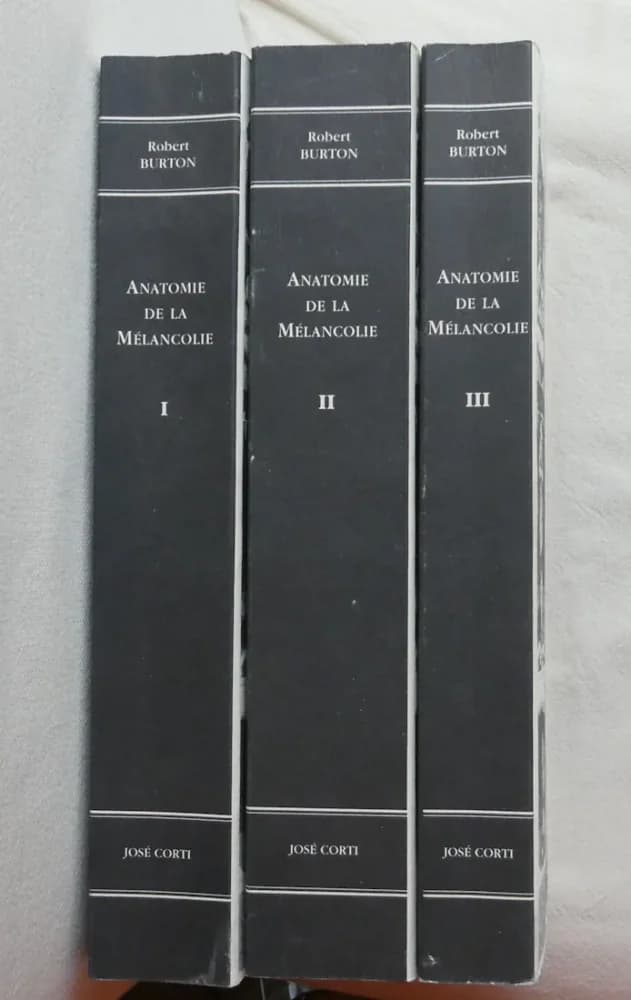 Anatomie de la Mélancolie. Robert BURTON. 3 VOL. - Image 2