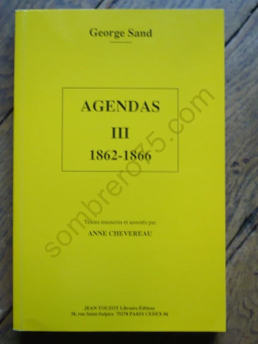 Agendas, Tome 3: 1862-1866