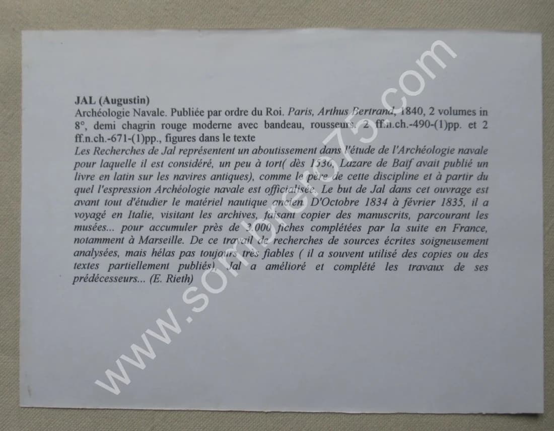 Archéologie Navale. 2 Volumes E.O. - Image 2