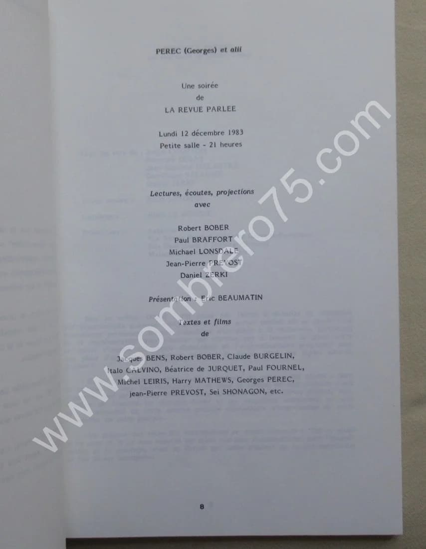 Petit Perecedaire Illustre - 27 Auteurs pour un Petit Perecedaire Illustré. Blaise Gautier - Image 5