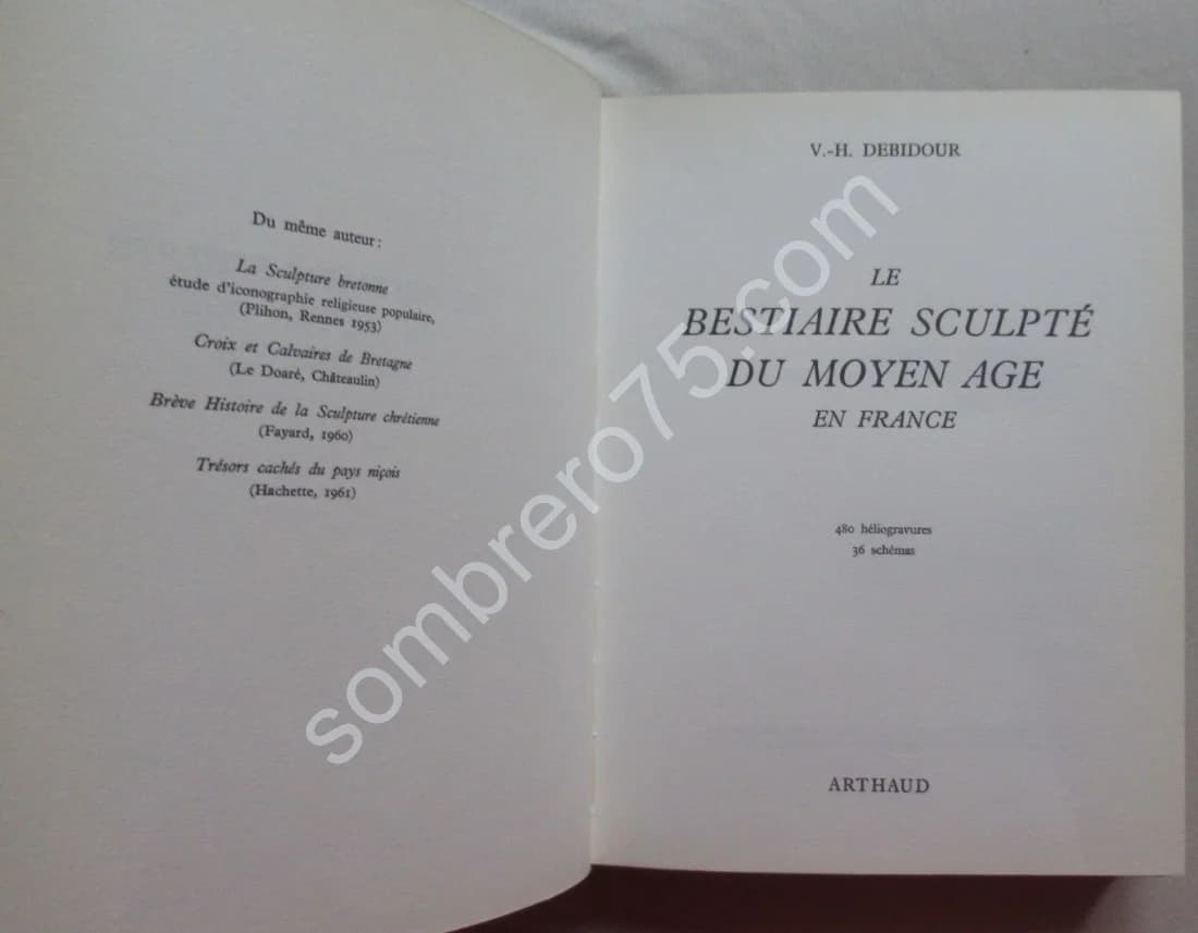 Le Bestiaire Sculpté au Moyen Age en France. V H DEBIDOUR - Image 3