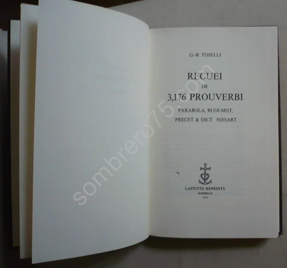 Recuei de 3,176 Prouverbi. Parabola, Buoi-Mot, Precet & Dict Nissart - Image 2
