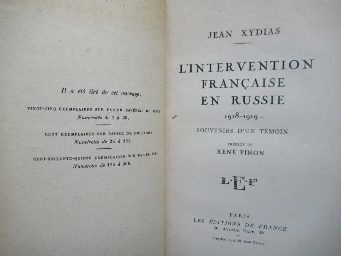 L'Intervention Française en Russie 1918 - 1919. Souvenirs d'un Témoin - Image 4