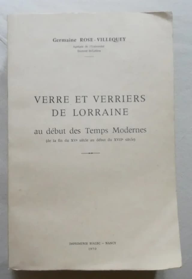 Couverture de Verre et Verriers de Lorraine au début des Temps Modernes