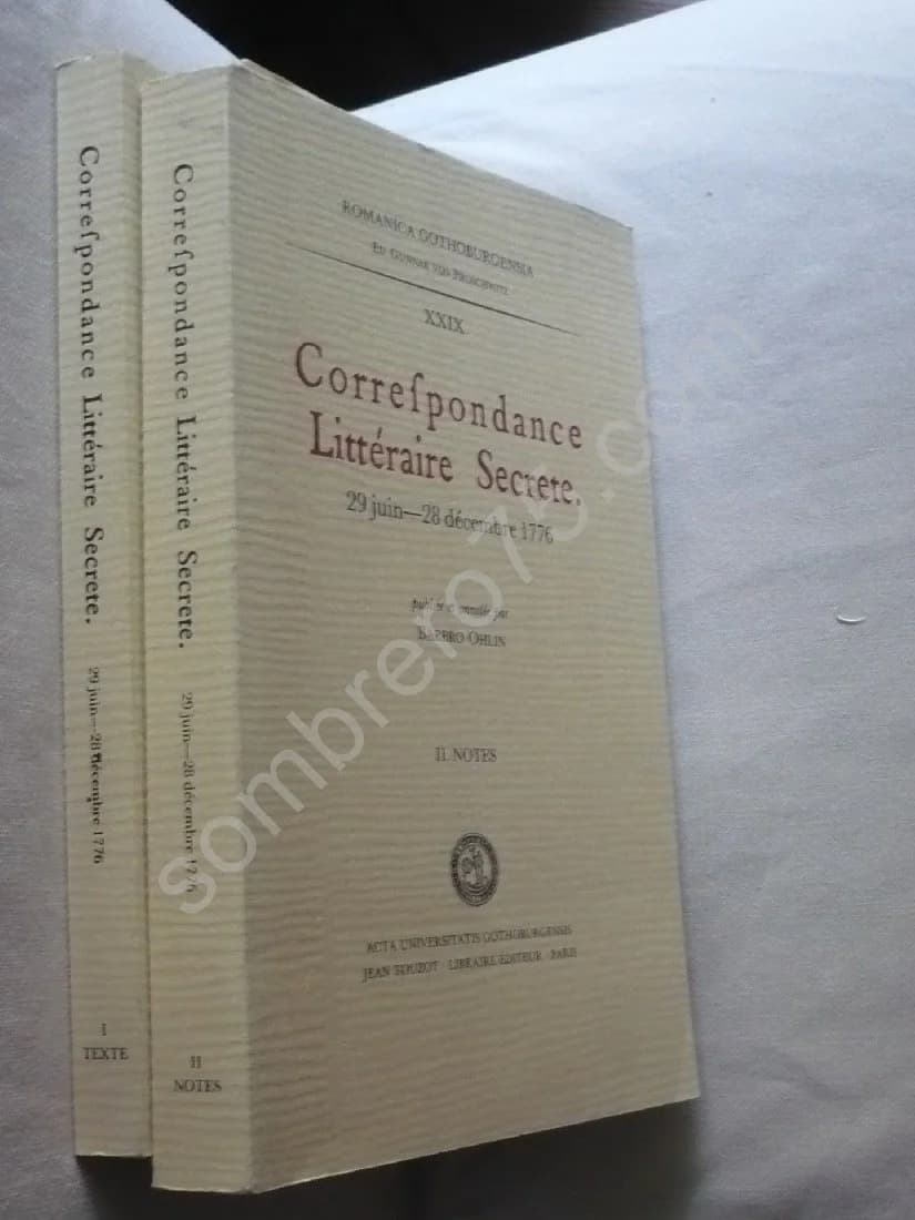 Correspondance Littéraire Secrète 29 Juin - 28 Décembre 1776 - 2 Tomes XXVIII et XXIX - Image 2