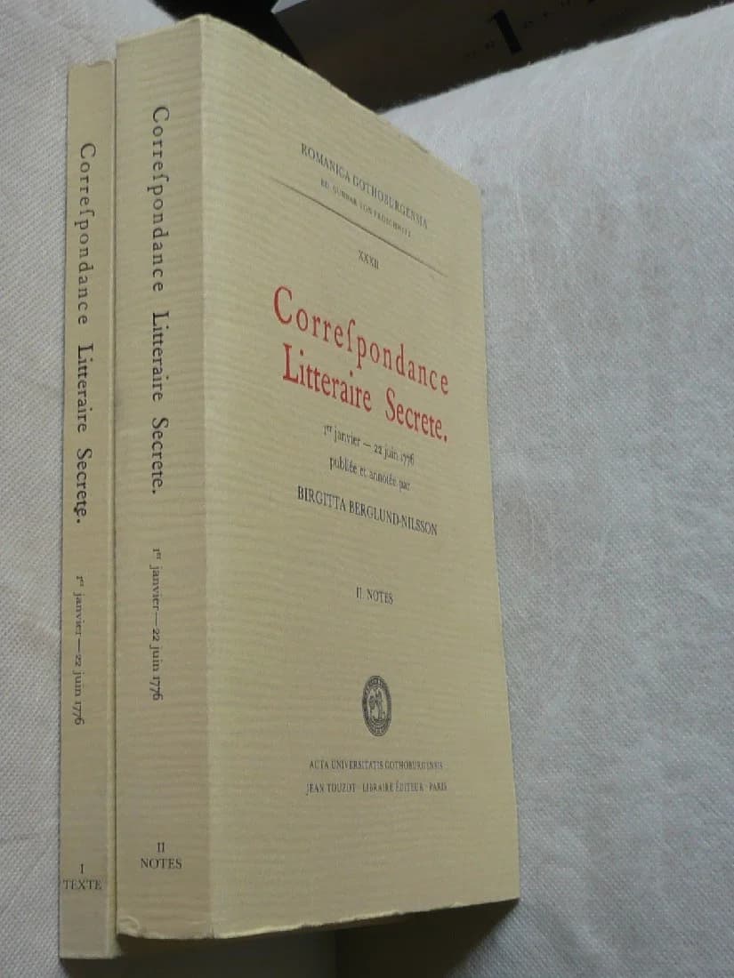 Correspondance Littéraire Secrète 1er Janvier - 22 Juin 1776. Tomes XXXI et XXXII - Image 2