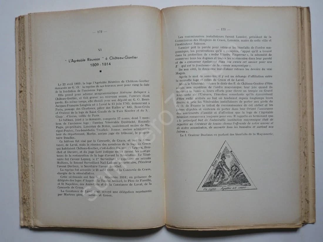 Histoire de la Franc Maçonnerie dans la Mayenne (1756-1951) Marius Lepage - Image 4