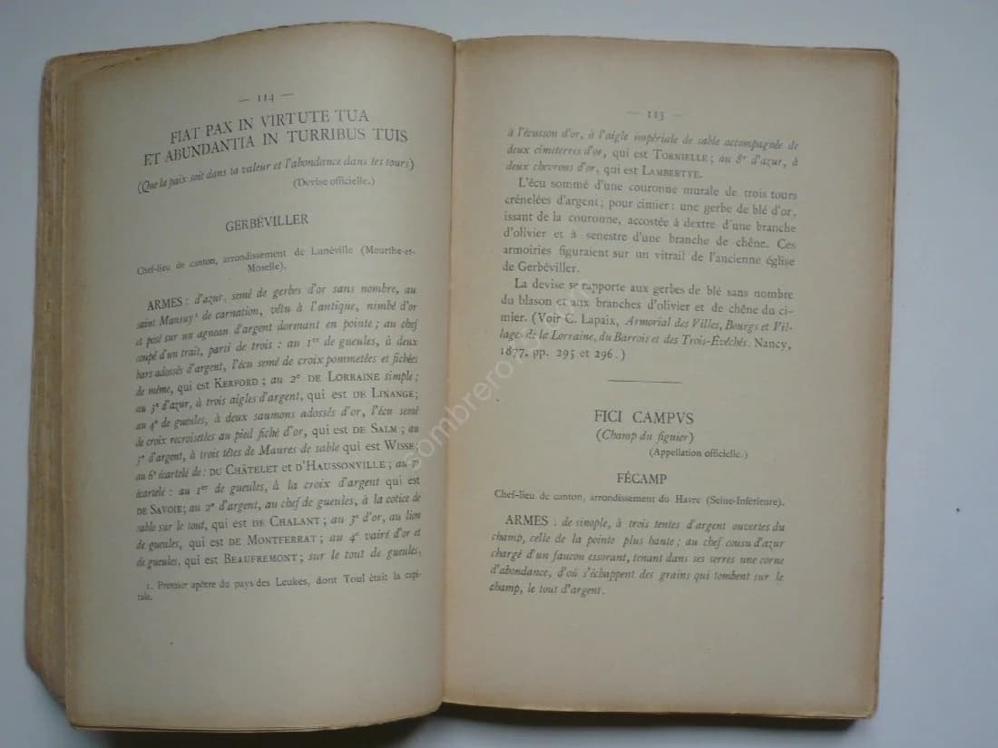 Les Devises des Villes de France. Leur Origine - Leur Historique avec les Descriptions des Armoiries et quelques Reproductions - Image 3