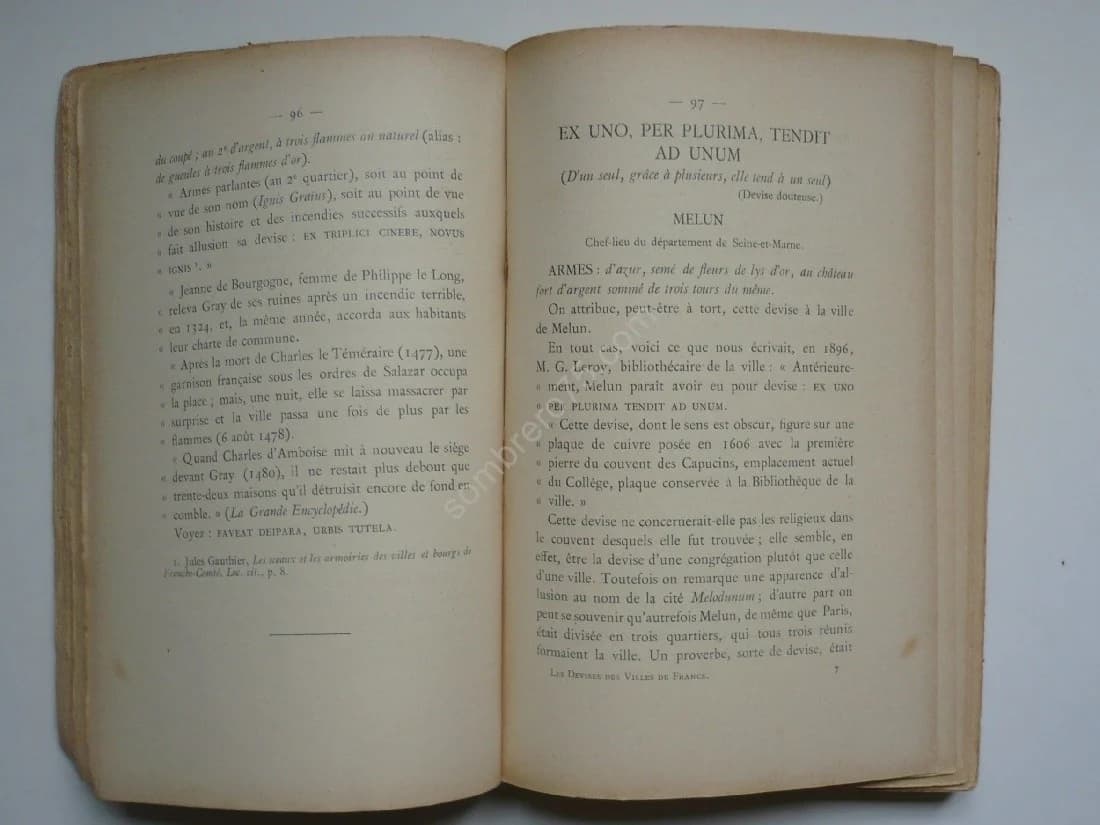 Les Devises des Villes de France. Leur Origine - Leur Historique avec les Descriptions des Armoiries et quelques Reproductions - Image 4
