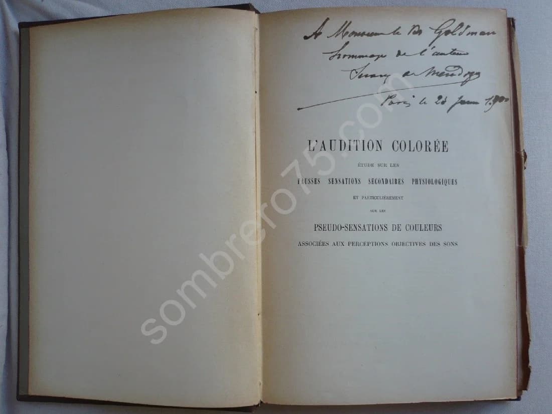 L'audition Colorée, Étude sur les Fausses Sensations Secondaires Physiologiques et particulièrement sur les Pseudo-Sensations - Image 3