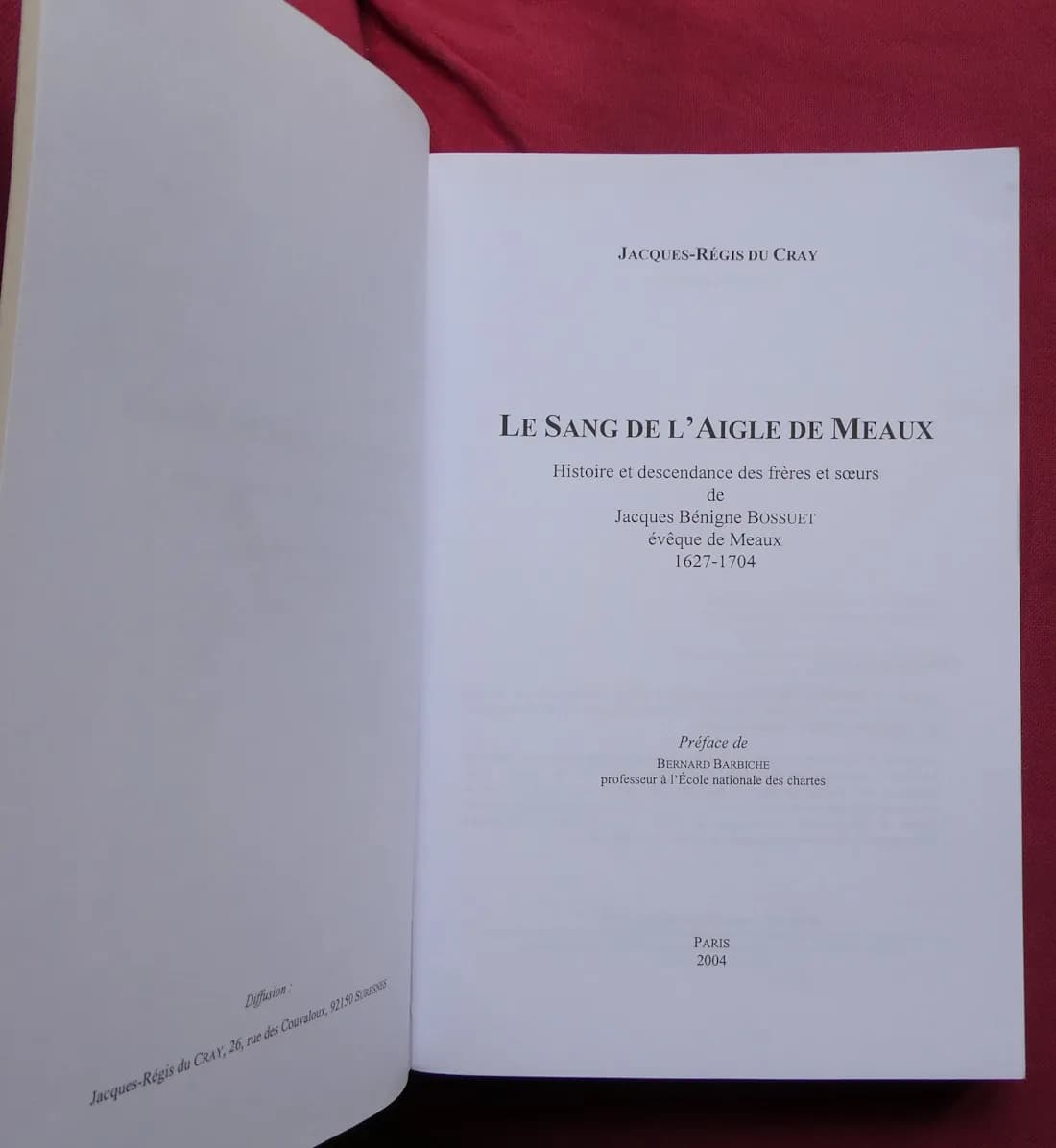 Jacques Régis DU CRAY. Le Sang de l'Aigle de Meaux (Bossuet). - Image 3