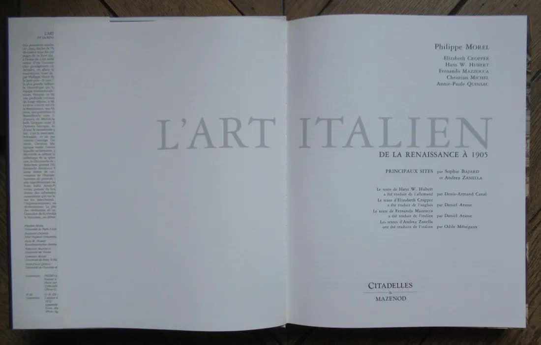 L'Art Italien de la Renaissance à 1905. Philippe MOREL. Citadelles Mazenod  - Image 4