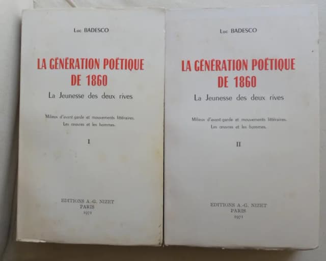 Couverture de La Génération Poétique de 1860. La jeunesse des deux rives