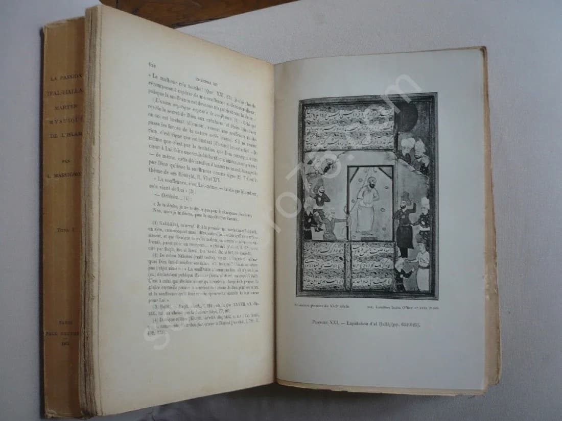 La Passion d'Al-Hosayn-Ibn-Mansour - Al-Hallay- Martyr Mystique de l'Islam, exécuté à Bagdad, le 26 Mars 1922. 2 Vol. MASSIGNON - Image 4