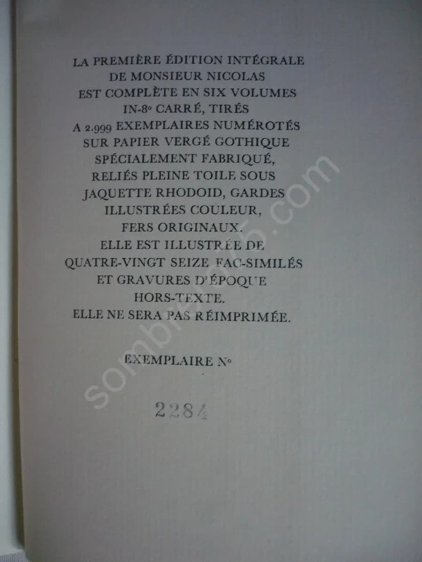 Monsieur Nicolas - 6 Volumes - Image 4