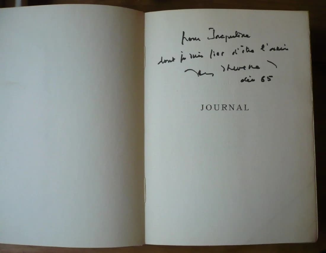 Journal - Textes Choisis. Jacques Thevenet - Envoi à J. Pagnol - Image 3