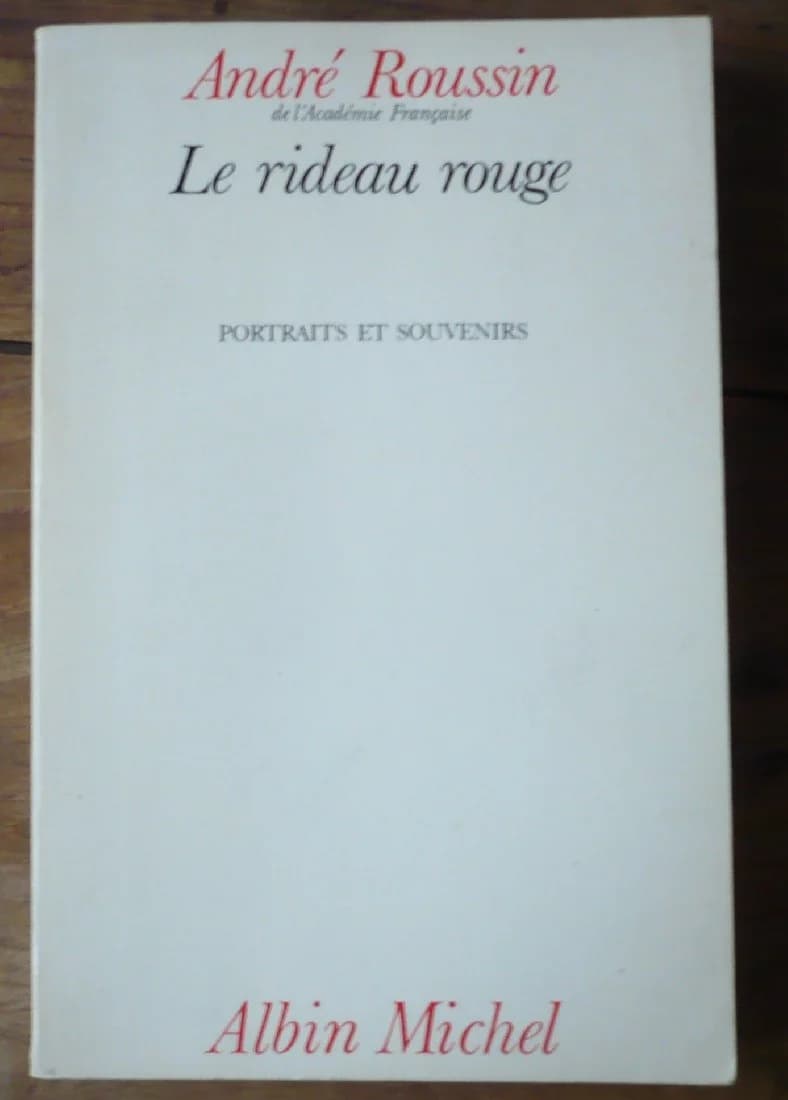 Le Rideau Rouge - Envoi à J. Pagnol