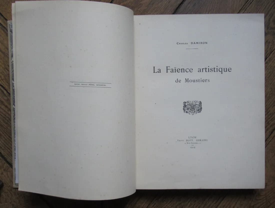 Ch. DAMIRON. La Faïence Artistique de Moustiers - Image 3