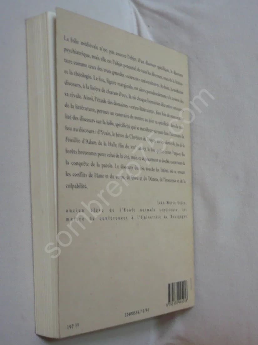 Le Discours du Fou au Moyen Age. J. M. FRITZ - Image 3