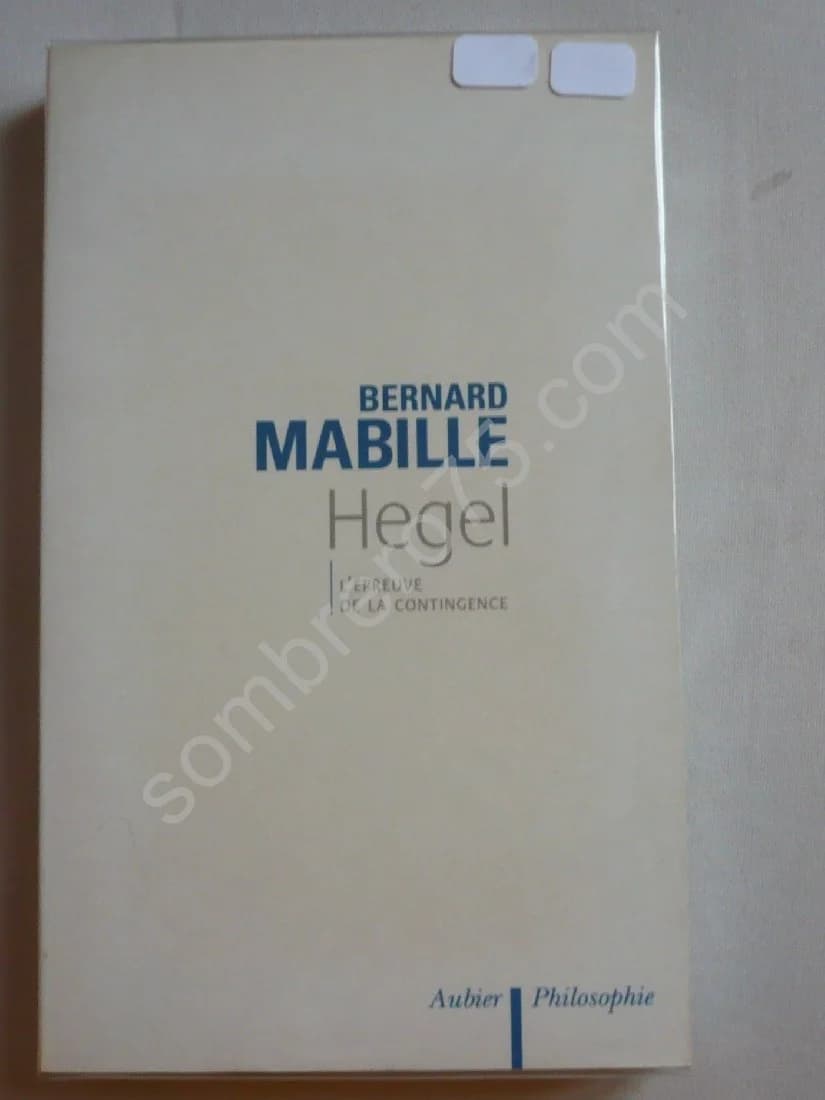 Hegel L'Epreuve de la Contingence