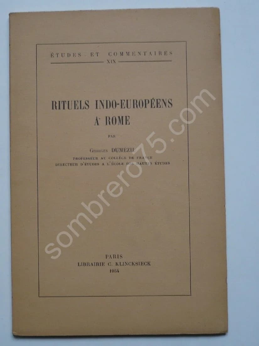 Rituels Indo Européens à Rome