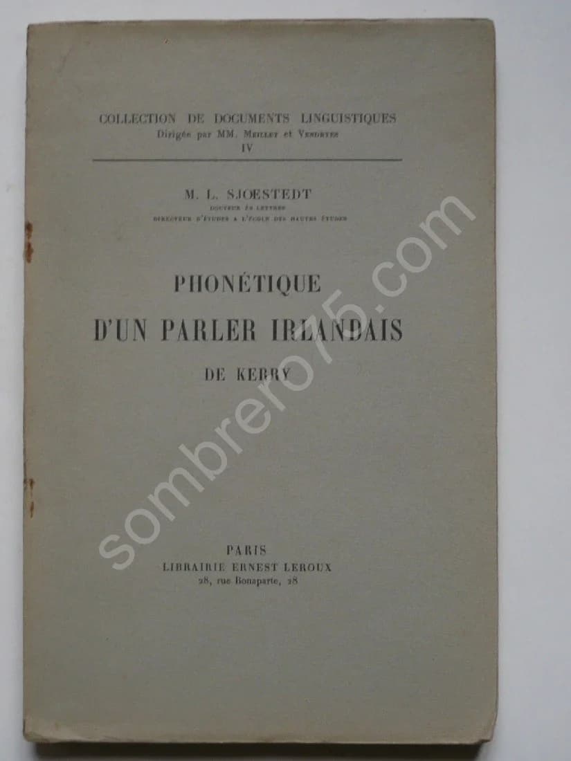 Phonétique d'un Parler Irlandais de Kerry