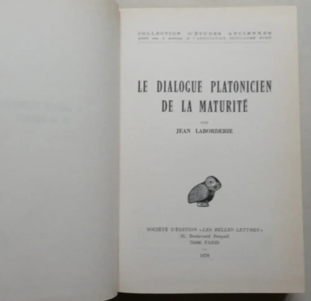 Le Dialogue Platonicien de la Maturité. J. LABORDERIE - Image 3