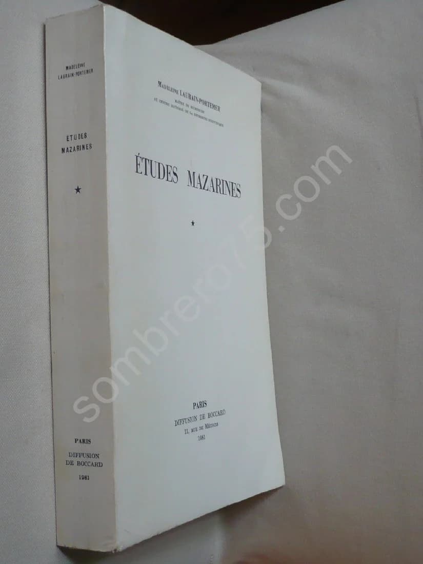 Etudes Mazarines Tome 1 - Madeleine LAURAIN PORTEMER - Image 2