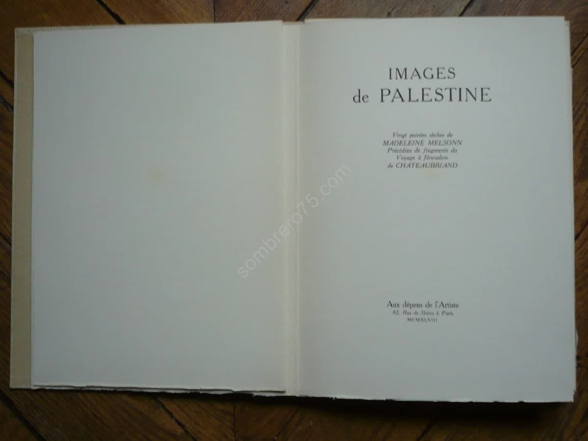 Images de Palestine. 20 Pointes Sèches de Miellet Envoi de l'artiste. 1948 - Image 3