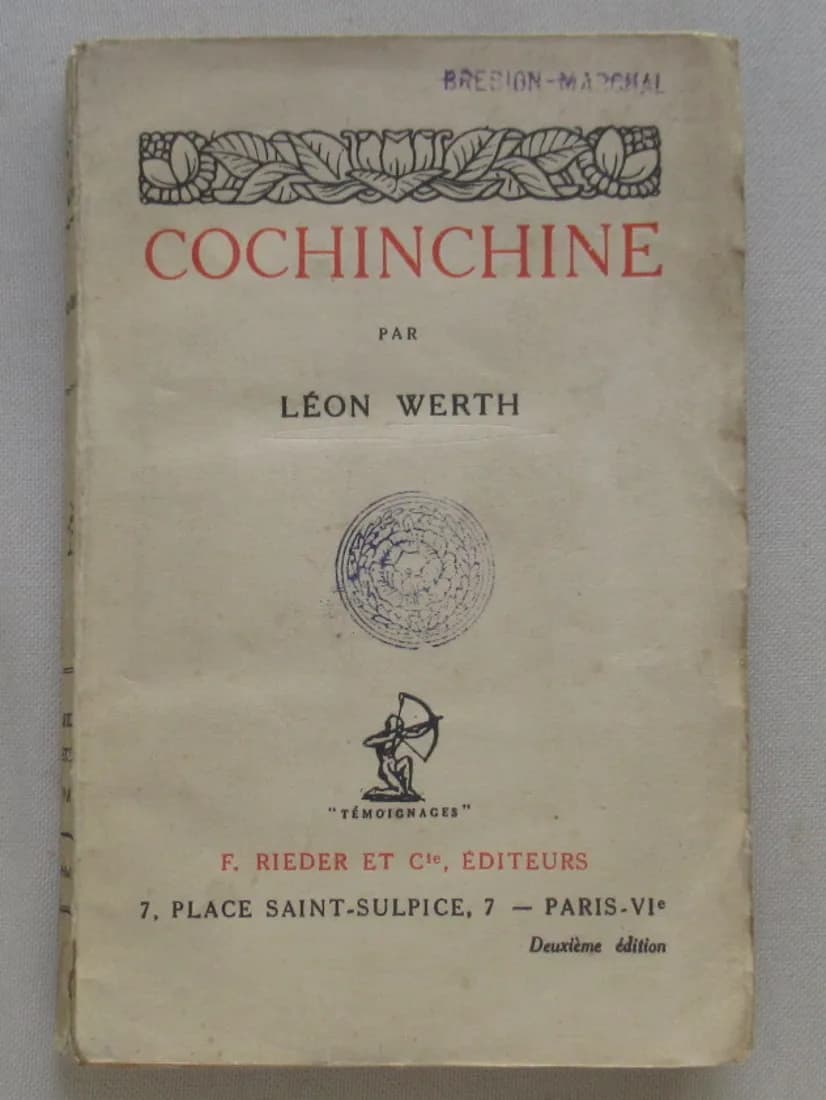 Cochinchine. Léon WERTH. 1926 - Indochine