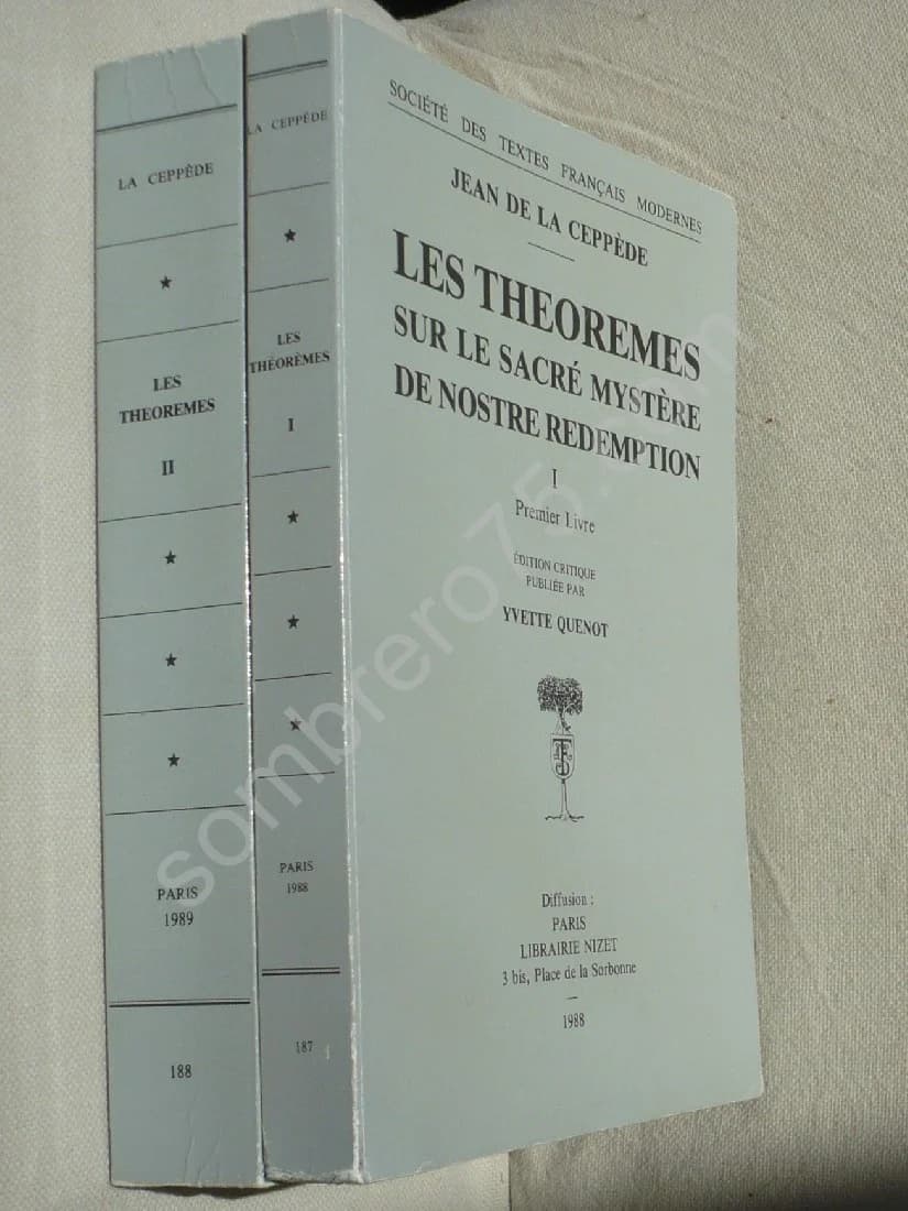 Les Théorèmes sur le Sacré Mystère de Nostre Rédemption. 2 Volumes. Jean De La Ceppede - Image 2
