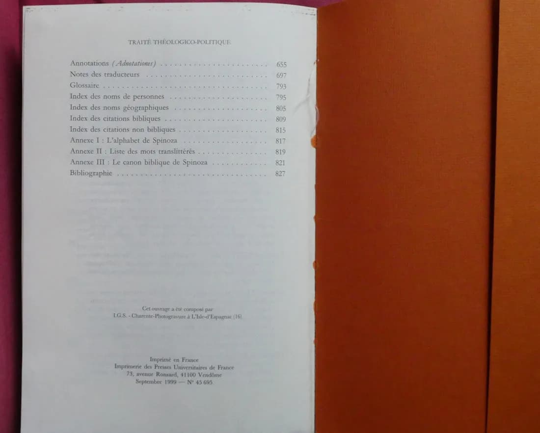Oeuvres III Traité Théologico Politique SPINOZA - Image 6