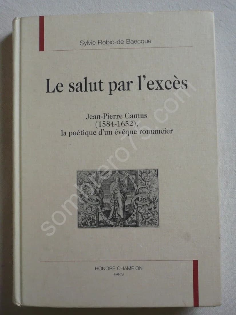 Le Salut par l'Excès. Jean Pierre Camus (1584-1652). La Poétique d'un Évêque Romancier. Sylvie Robic De Baecque