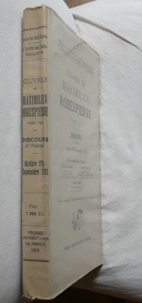 Oeuvres de Maximilien Robespierre Tome VIII Discours 3e partie - Image 2