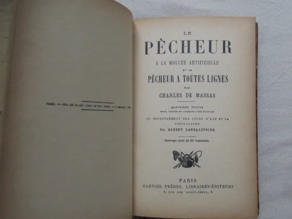 Charles de MASSAS. Le Pêcheur à la Mouche Artificielle 4e Ed. relié - Image 3