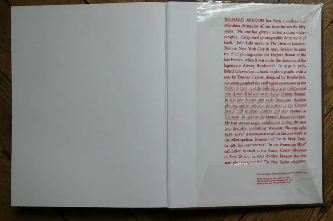 An Autobiography Richard AVEDON 1993 - Image 9