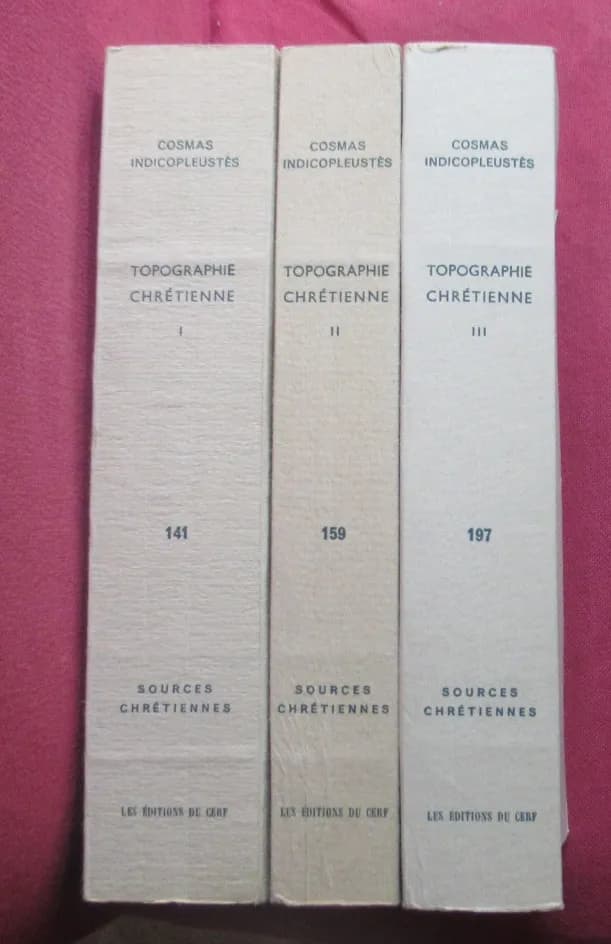 Topographie Chrétienne. 3 Tomes. Cosmas Indicopleustès.  - Image 2