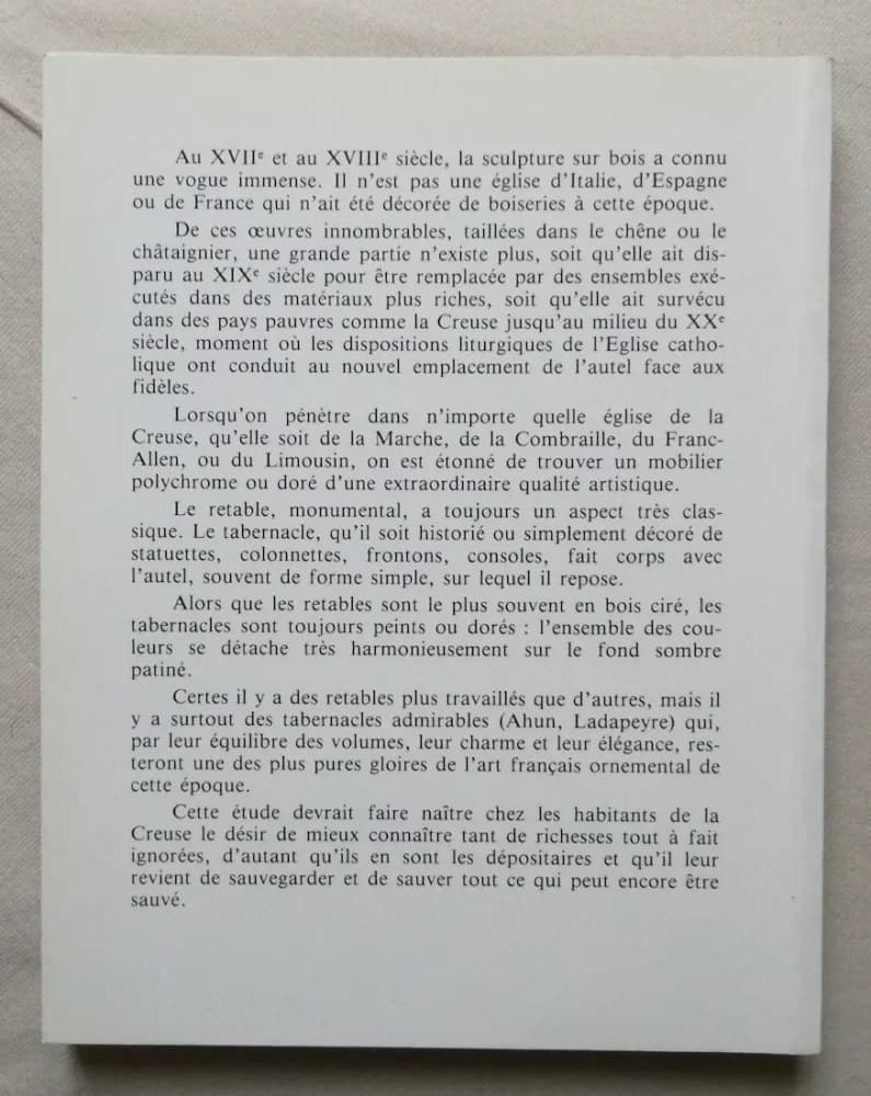 Retables et Tabernacles. XVII et XVIII Eglises de la Creuse - Image 8