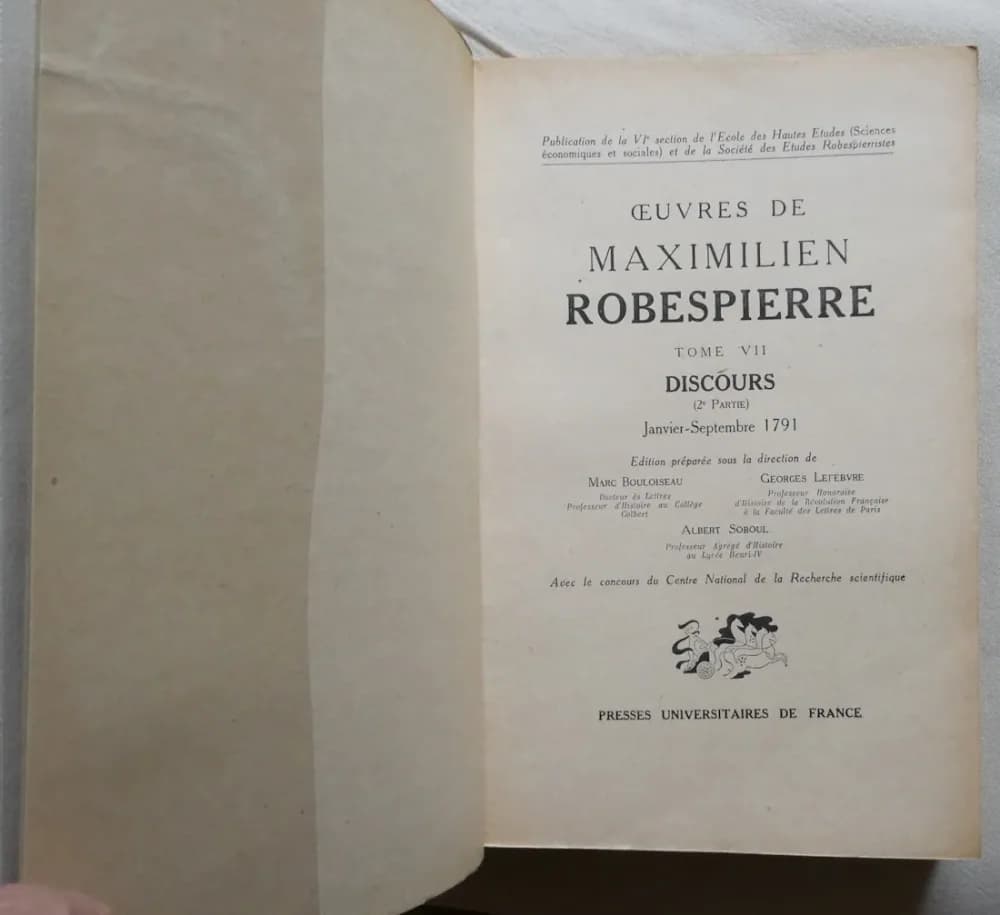 Oeuvres de Maximilien Robespierre Tome VII Discours (2e partie) - Image 3