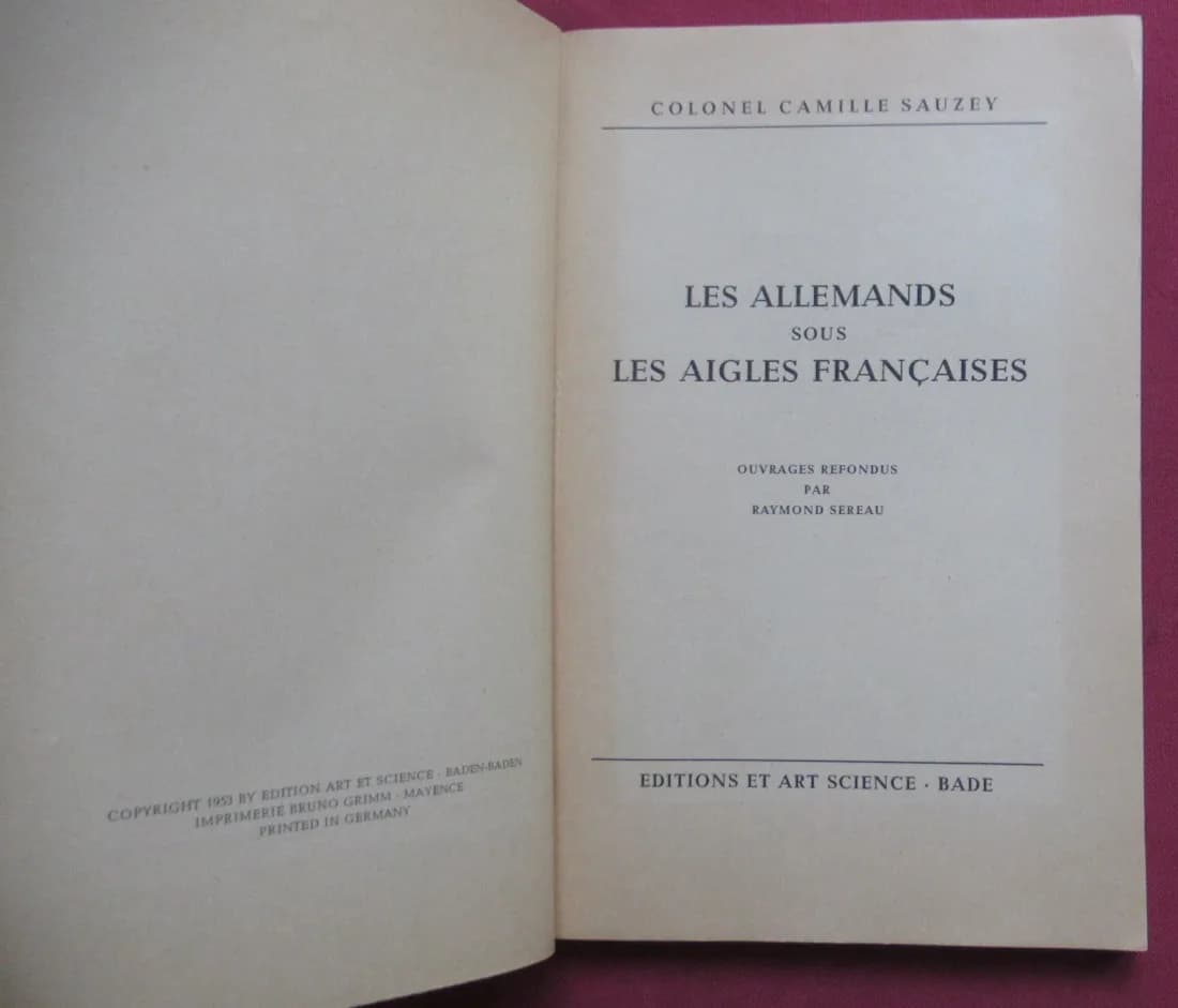Camillle SAUZEY. Les Allemands sous les les Aigles Françaises. BADE - Image 3