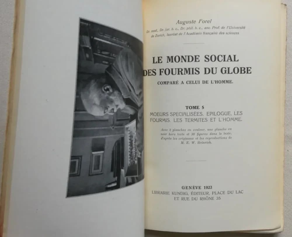 Le Monde Social des Fourmis. A. FOREL 5 Tomes - Image 15