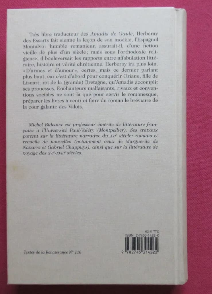 Michel BIDEAUX. Amadis de Gaule Livre I. TR 116 - Image 4