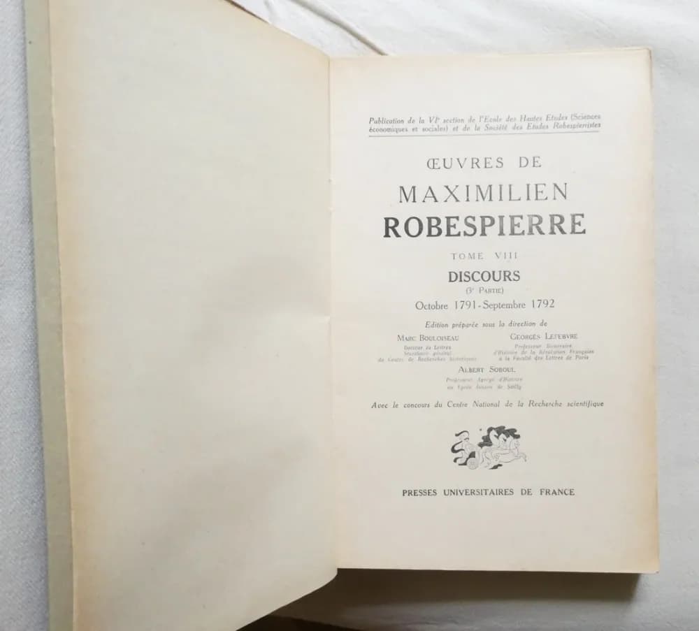 Oeuvres de Maximilien Robespierre Tome VIII Discours 3e partie - Image 3