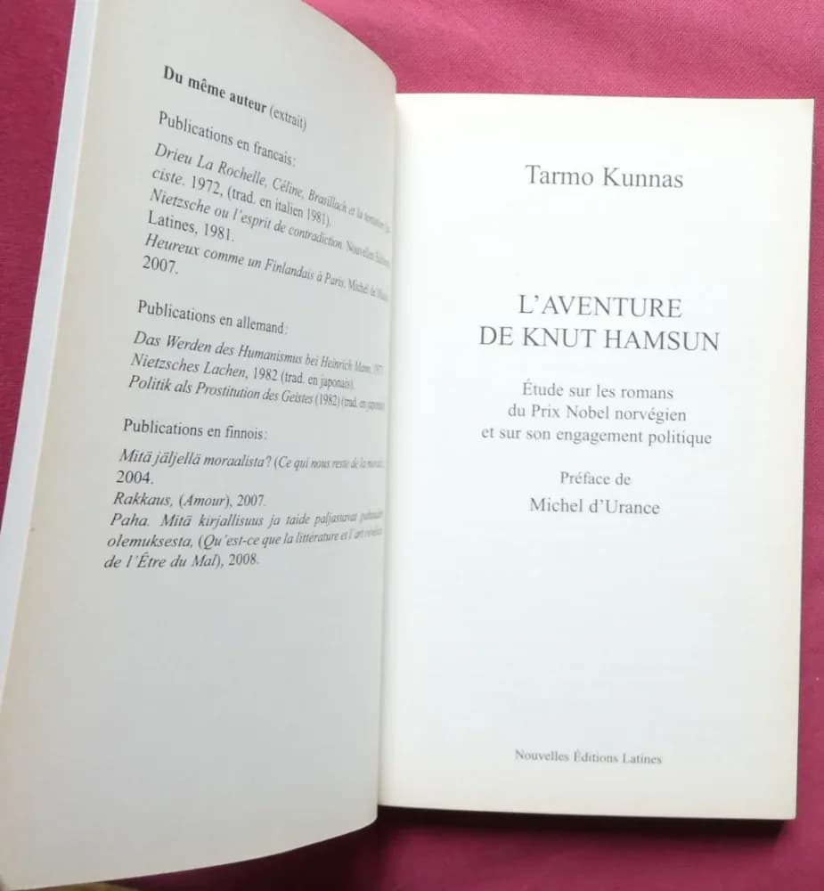 L'Aventure de Knut Hamsun. Tarmo KUNNAS - Image 3